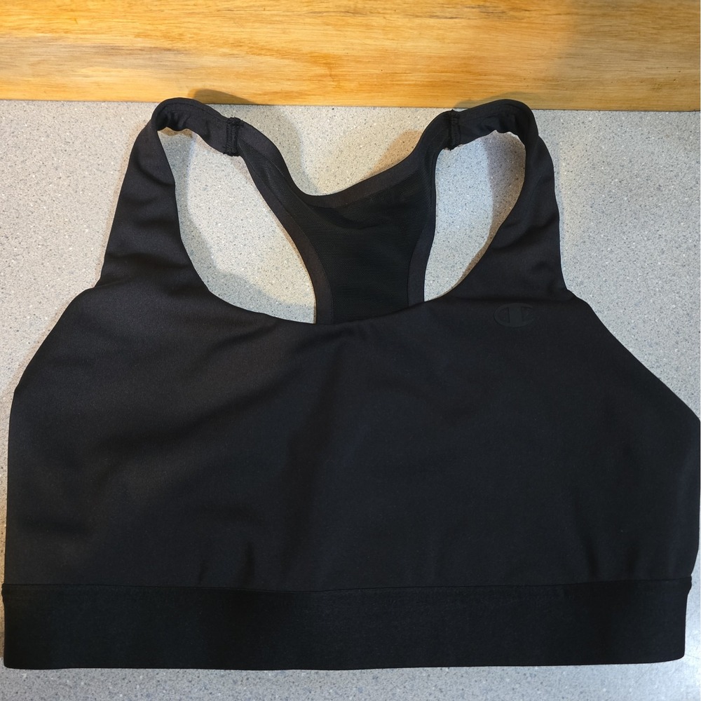 Champion Women's Black Sports Bra Wireless Pullover Racerback Solid Size X-Small